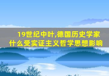 19世纪中叶,德国历史学家什么受实证主义哲学思想影响