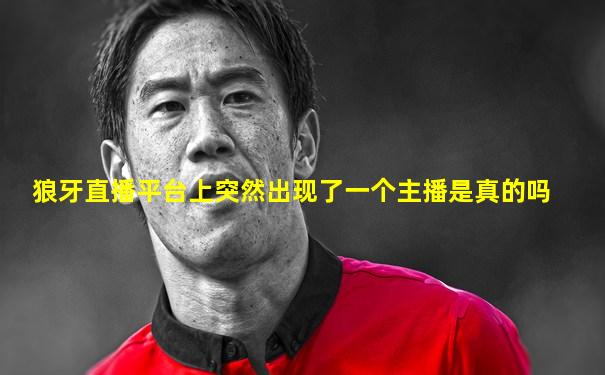 狼牙直播平台上突然出现了一个主播是真的吗