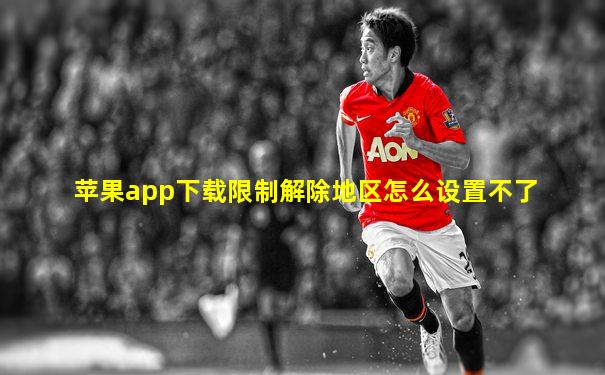 苹果app下载限制解除地区怎么设置不了